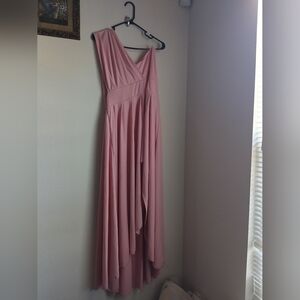 Shein Dress Women 2XL One-Shoulder Pink Special Occasions Wedding Dinner Prom